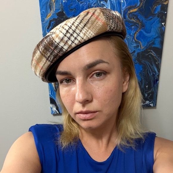 Vintage style Plaid Beret Hat - Picture 6 of 10